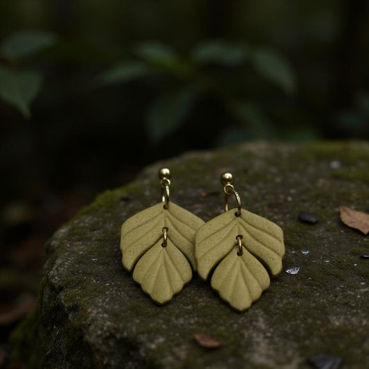 The Driftleaf Drop Earrings – Goldenrod · Autumn Collection