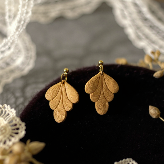 The Scallop Drop Earrings – Golden Hour · Autumn Collection