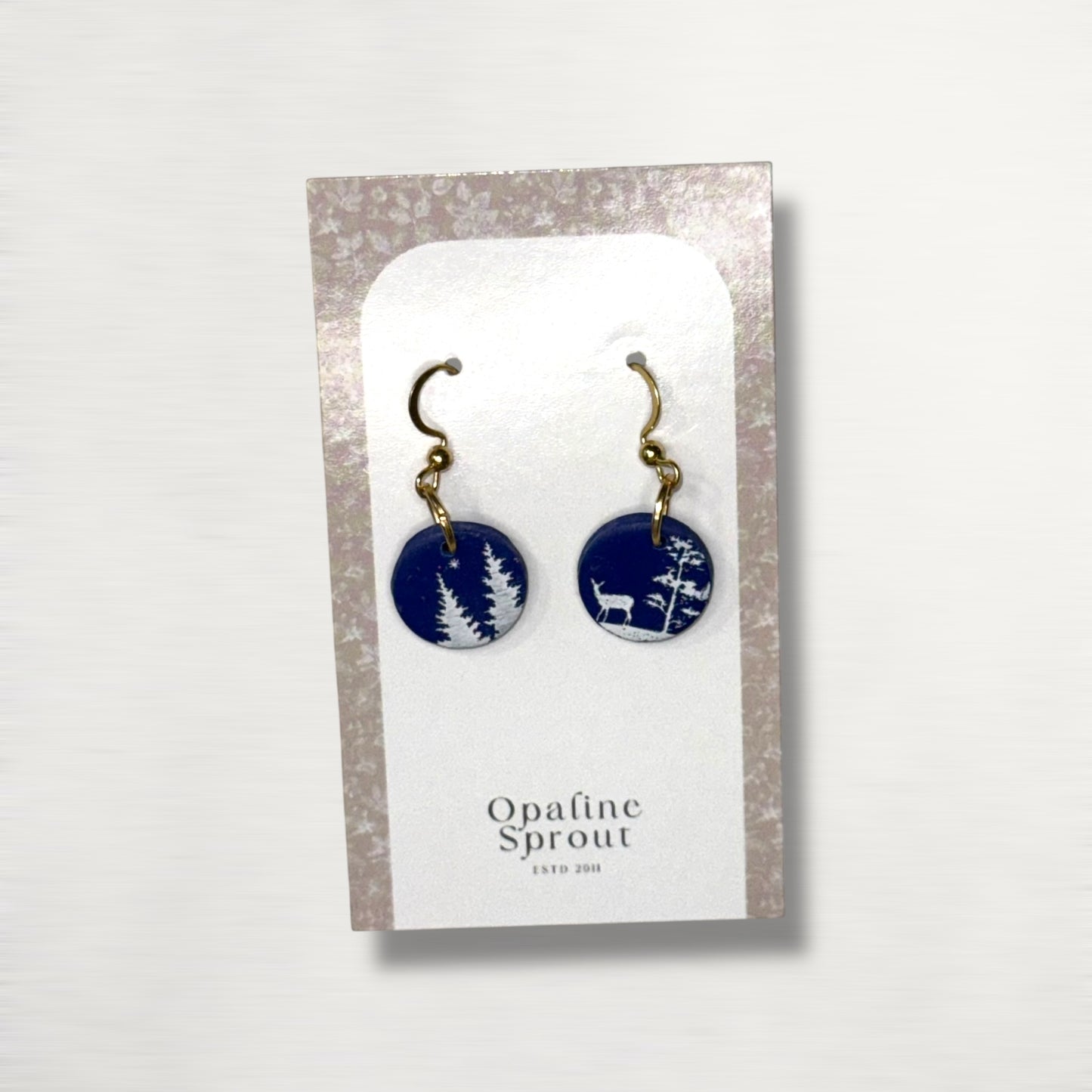 The Medallion Drop Earrings – Winter Solitude – Special Edition | Hypoallergenic 18K Gold-Plated – Handmade Jewelry