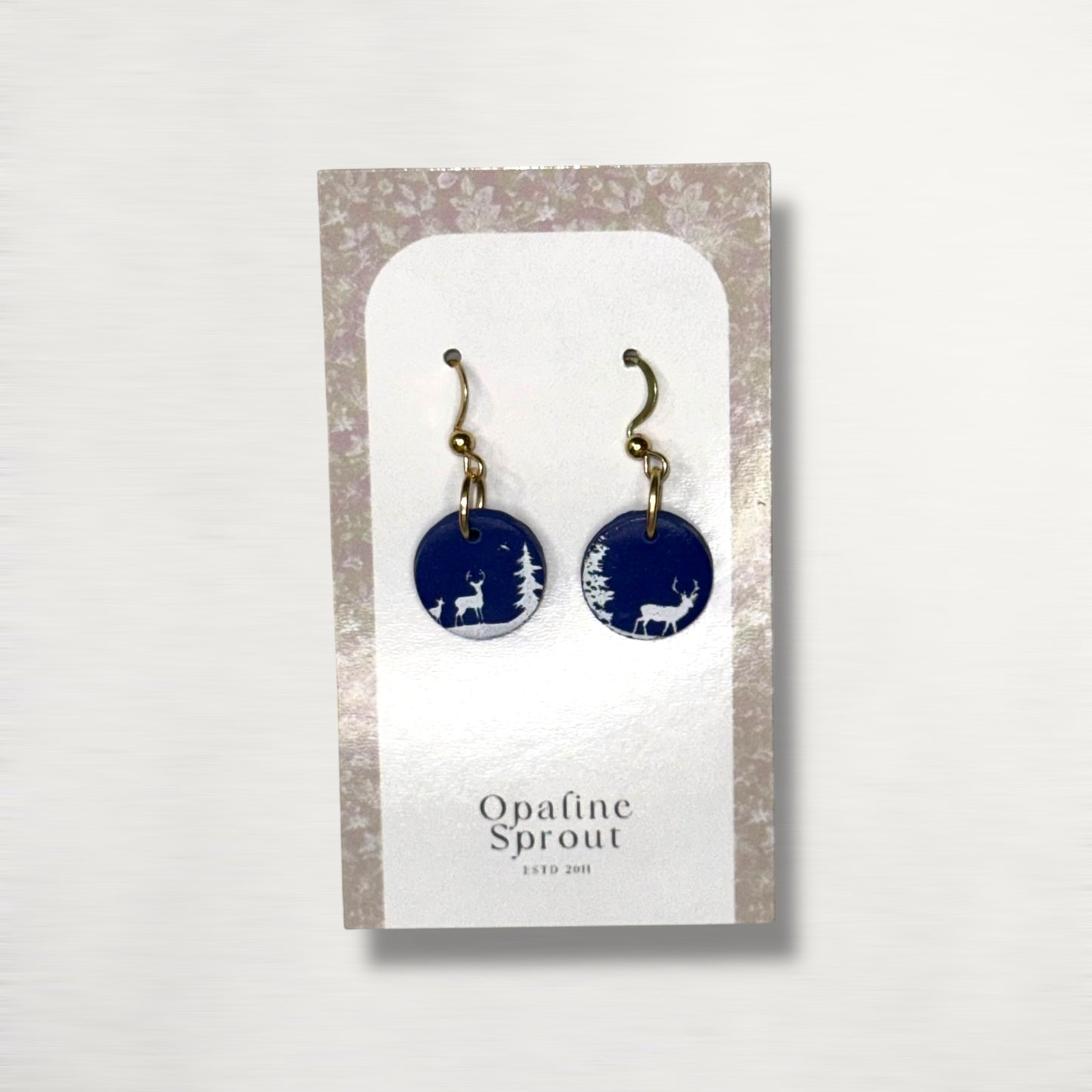 The Medallion Drop Earrings – Winter Solitude – Special Edition | Hypoallergenic 18K Gold-Plated – Handmade Jewelry