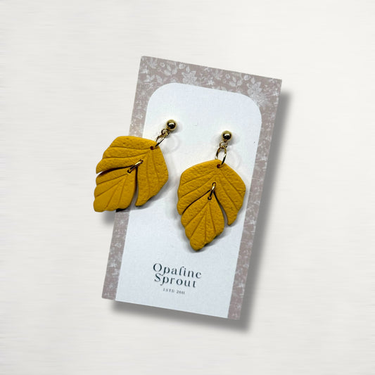 The Driftleaf Drop Earrings – Golden Hour · Autumn Collection