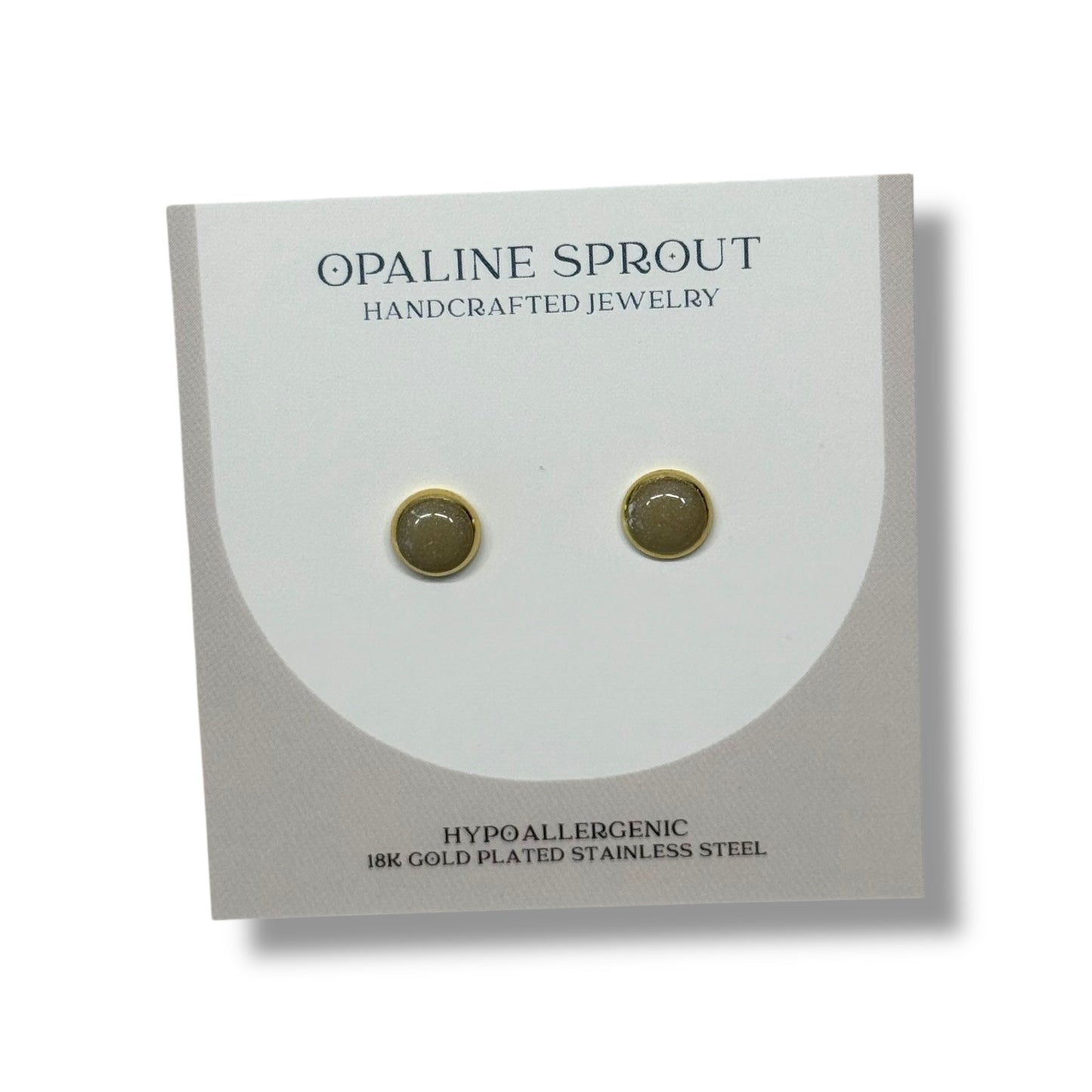 The Dot Studs – Khaki · Autumn Collection · Small