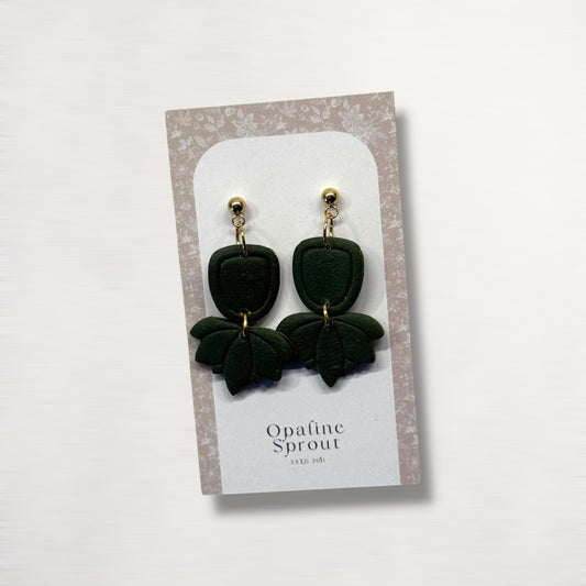 The Lotus Bloom Earrings – Forest · Garden Collection