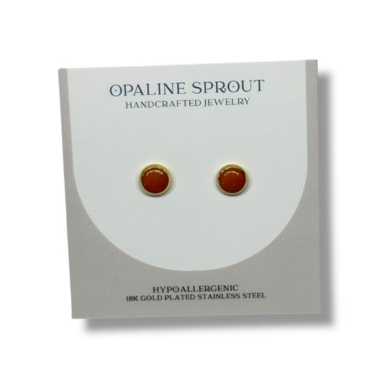 The Dot Studs – Pumpkin · Autumn Collection · Small