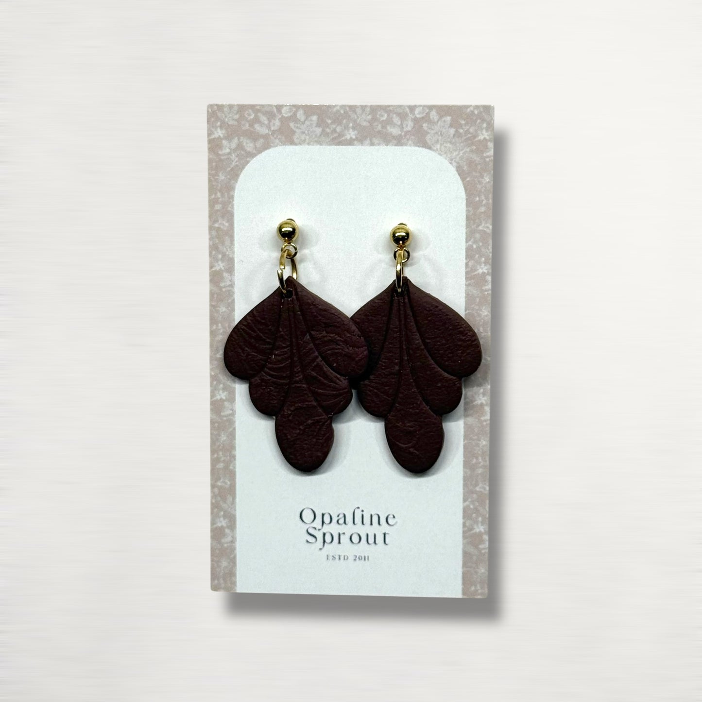 The Scallop Drop Earrings – Clove · Autumn Collection