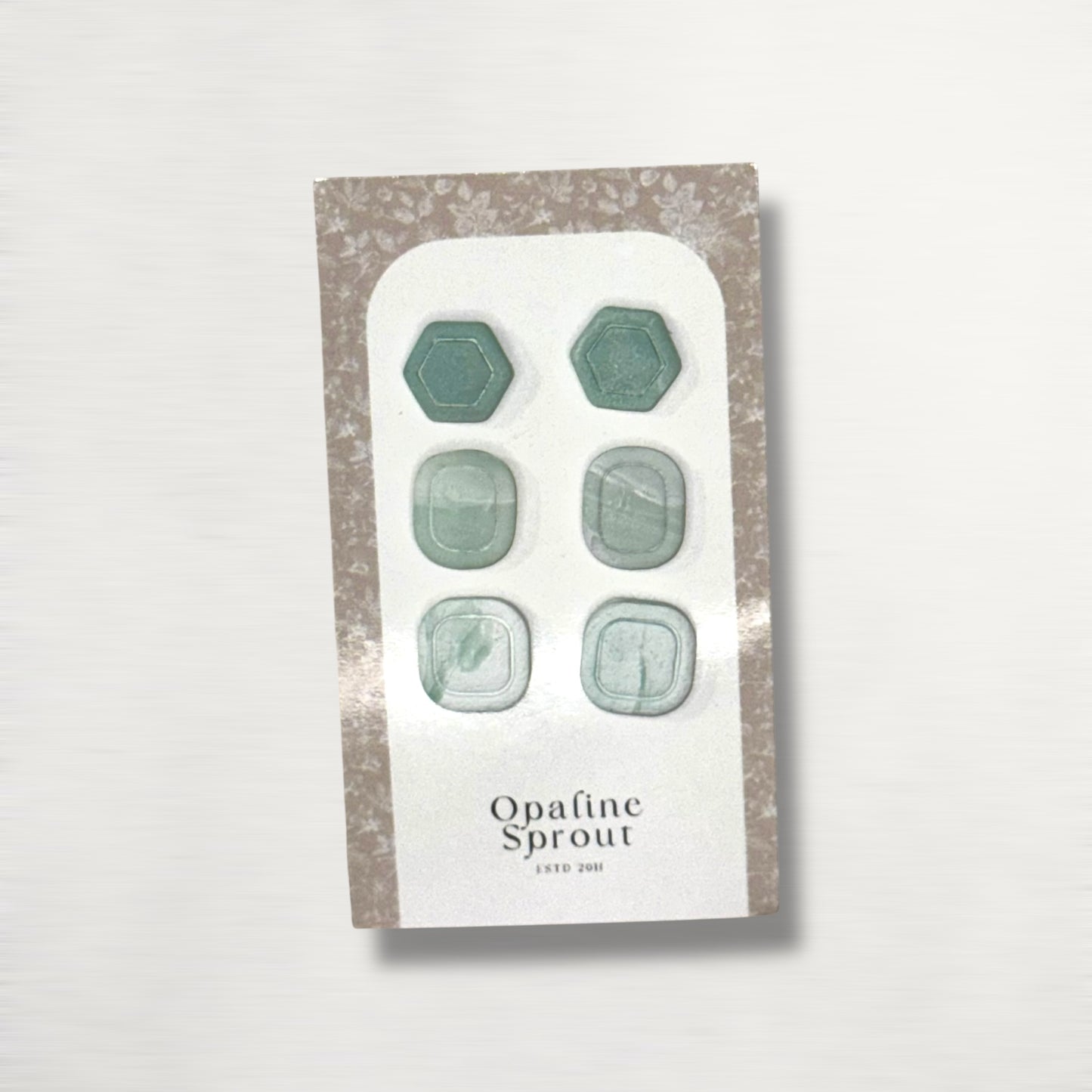 Stud Set Of 3 · Hypoallergenic 18K Gold Plated Stainless Steel · Clay Earrings