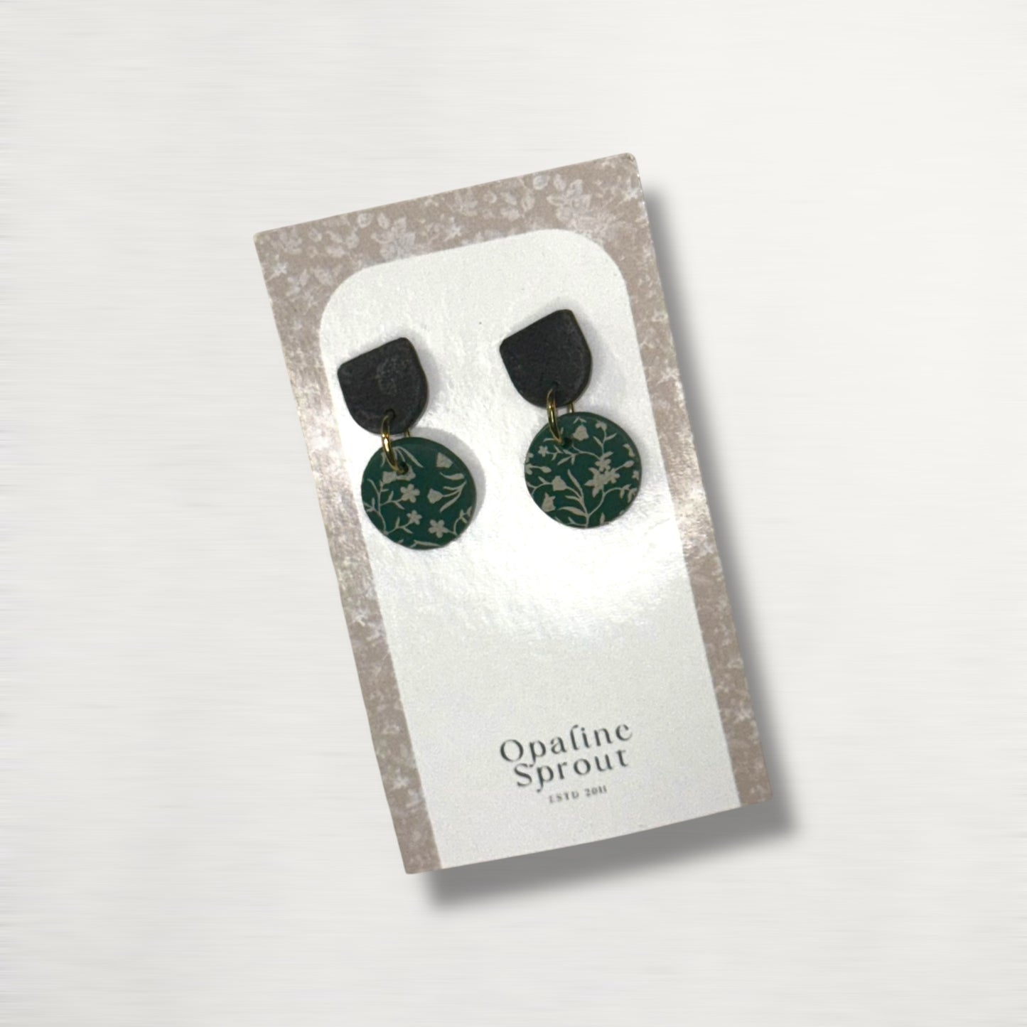 The Tandem Drop Earrings – Verdant Tapestry – Special Edition | Hypoallergenic 18K Gold-Plated – Handmade Jewelry