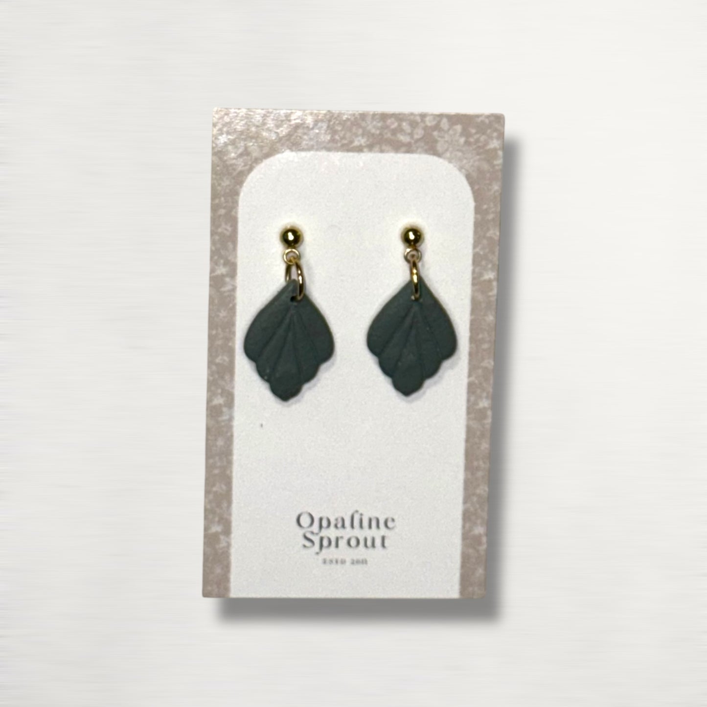 The Aura Drop Earrings – Greenblack – Winter Collection · The Scholar's Study | Hypoallergenic 18K Gold-Plated – Handmade Jewelry