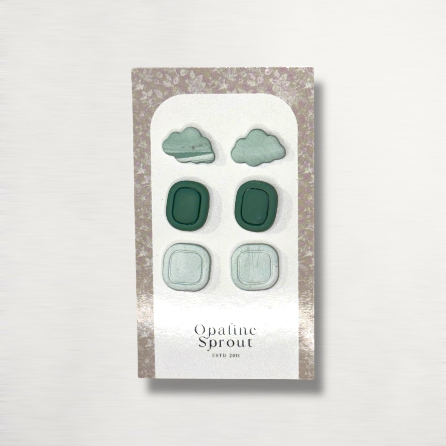 Stud Set Of 3 · Hypoallergenic 18K Gold Plated Stainless Steel · Clay Earrings