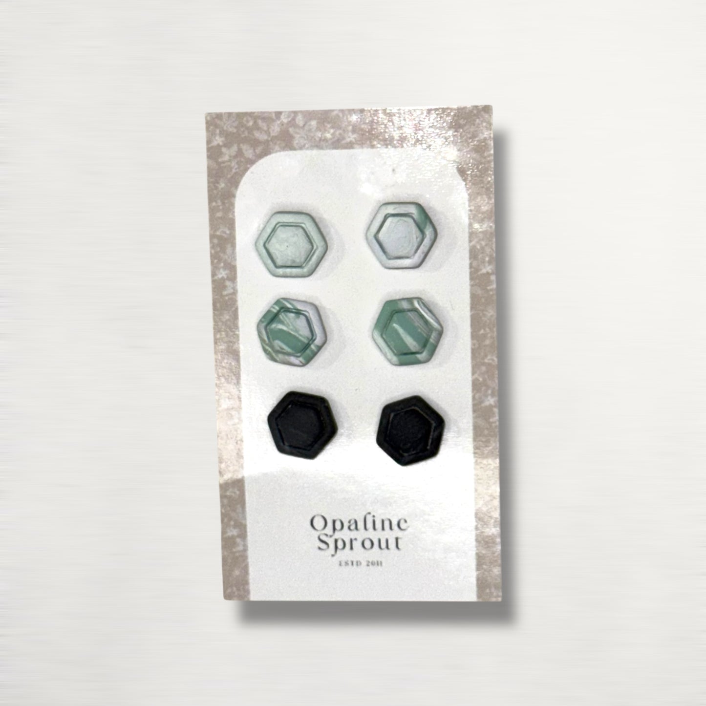 Stud Set Of 3 · Hypoallergenic 18K Gold Plated Stainless Steel · Clay Earrings