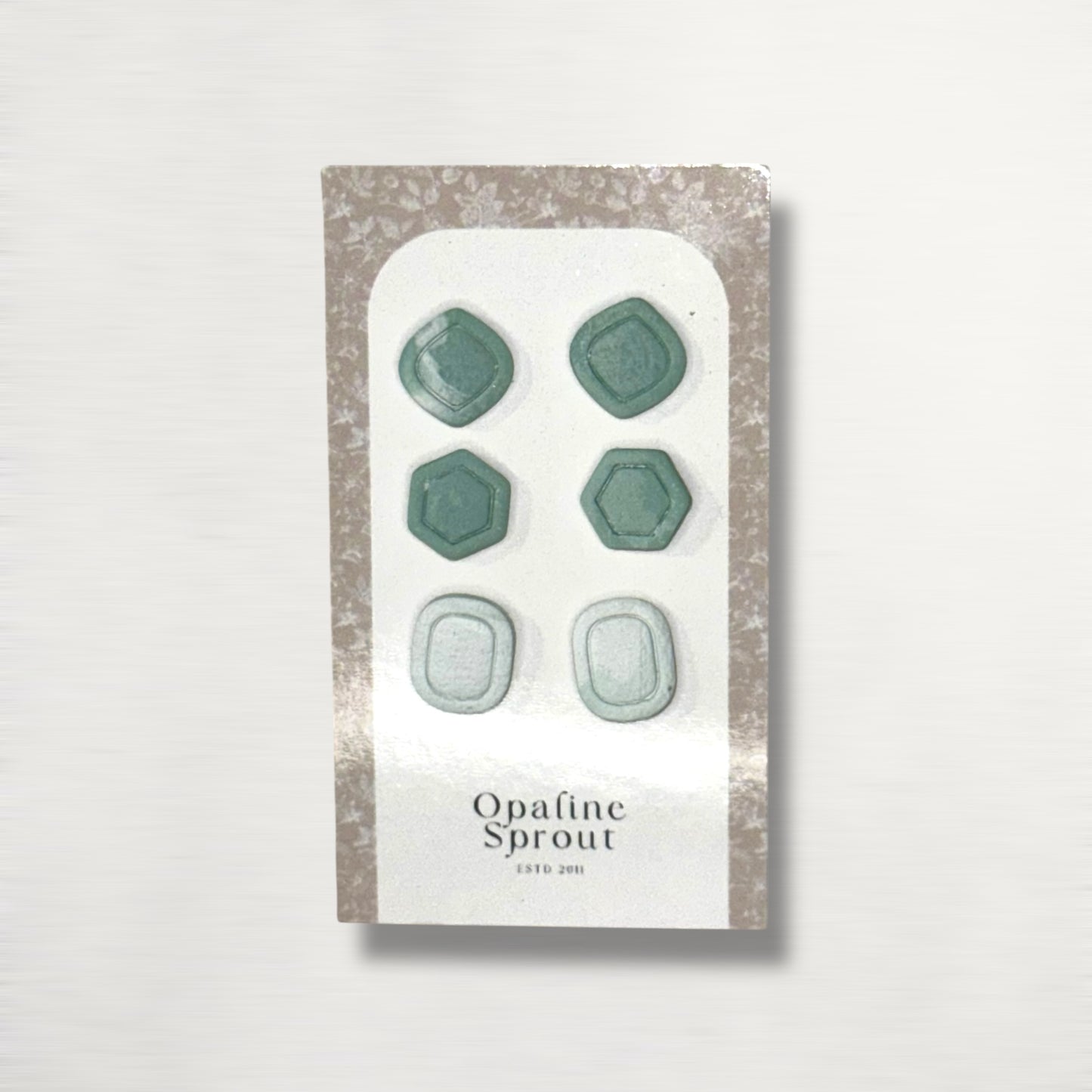 Stud Set Of 3 · Hypoallergenic 18K Gold Plated Stainless Steel · Clay Earrings