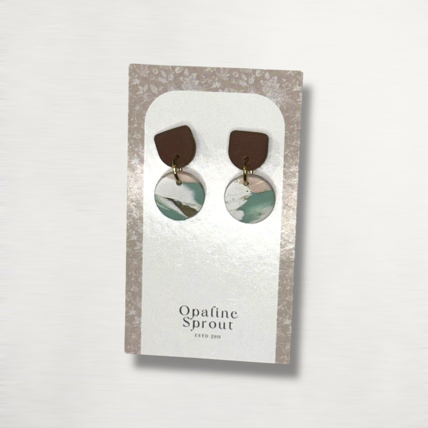 The Tandem Drop Earrings – Water Lily – Special Edition | Hypoallergenic 18K Gold-Plated – Handmade Jewelry