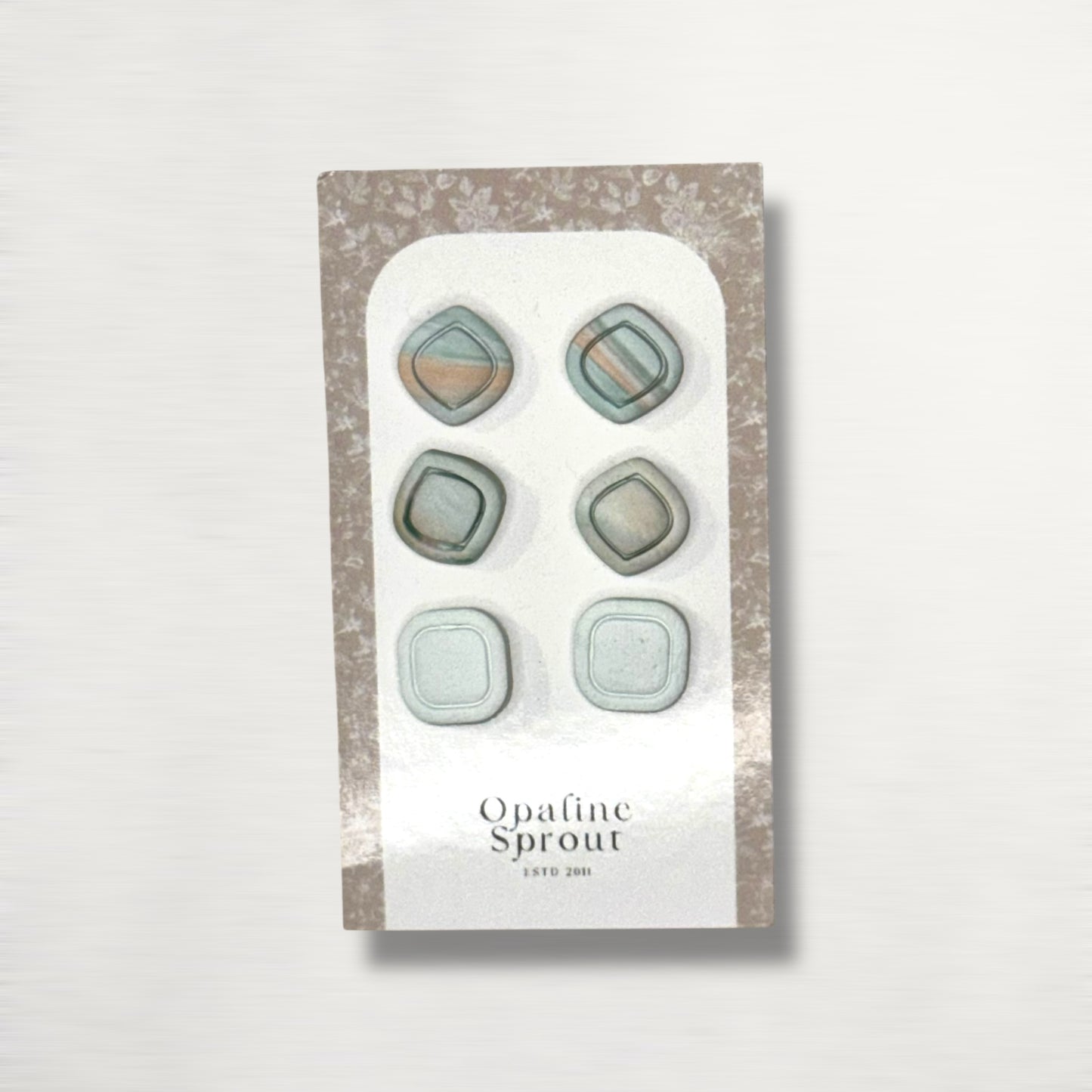 Stud Set Of 3 · Hypoallergenic 18K Gold Plated Stainless Steel · Clay Earrings