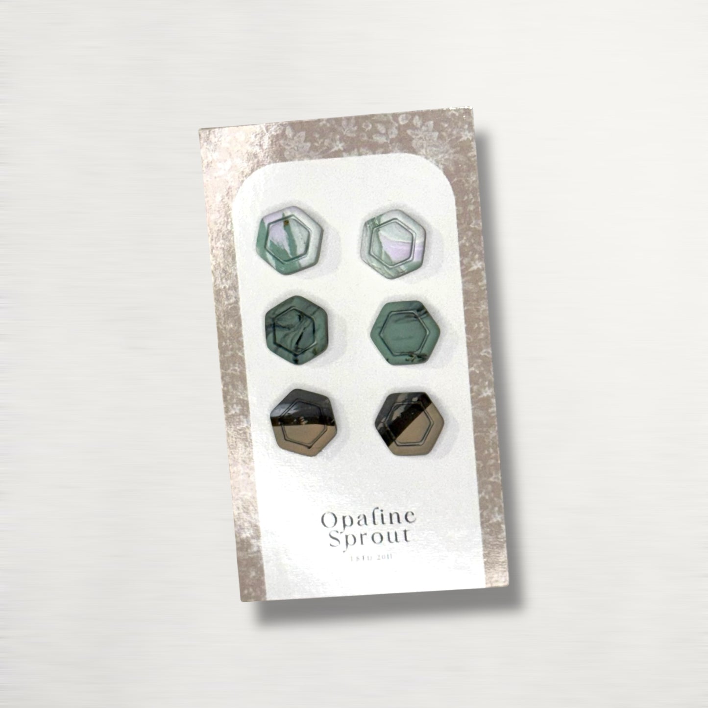 Stud Set Of 3 · Hypoallergenic 18K Gold Plated Stainless Steel · Clay Earrings