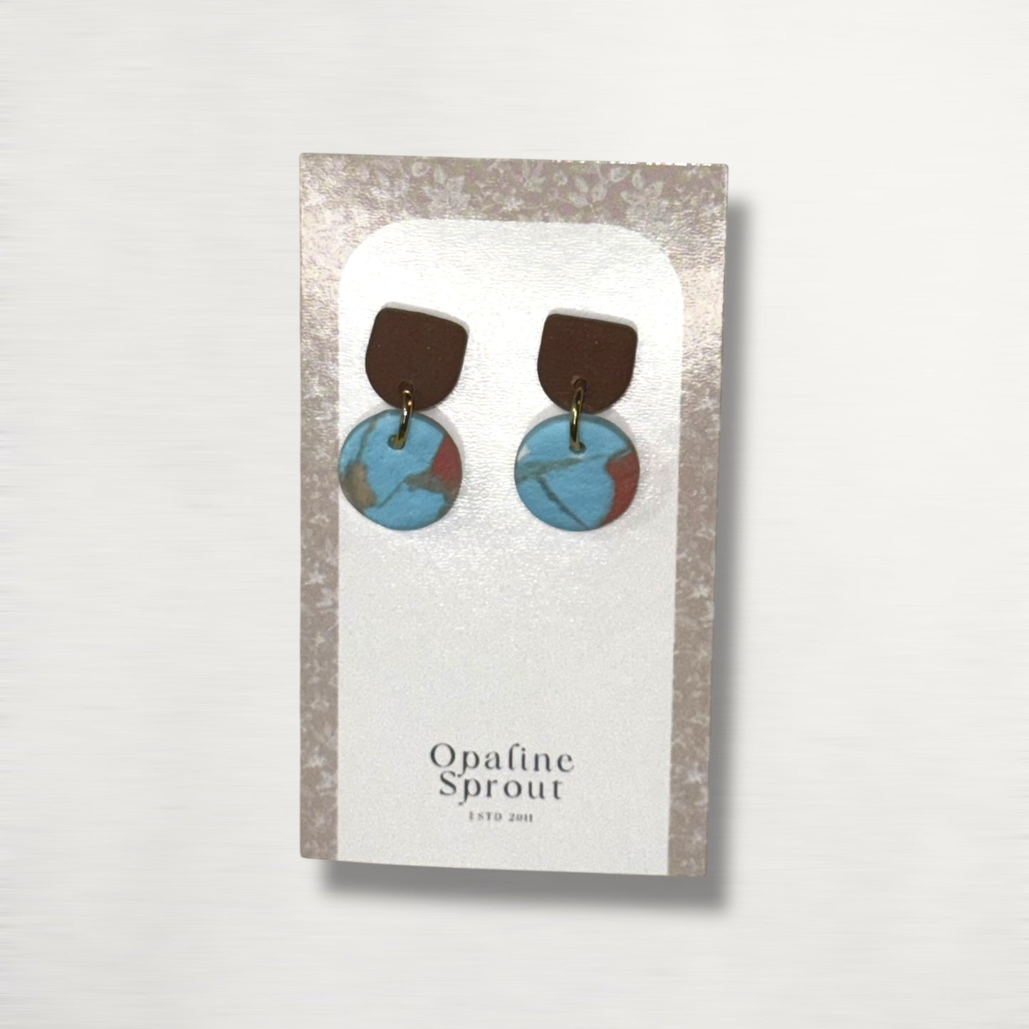 The Tandem Drop Earrings – Desert Jasper – Special Edition | Hypoallergenic 18K Gold-Plated – Handmade Jewelry