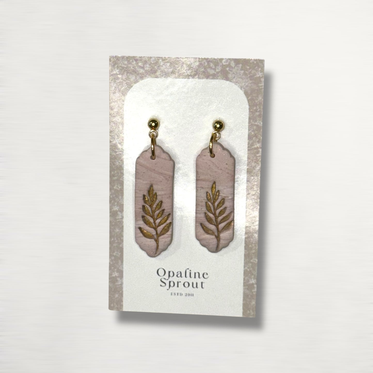 The Monolith Drop Earrings – Gilded Rosewood – Special Edition | Hypoallergenic 18K Gold-Plated – Handmade Jewelry