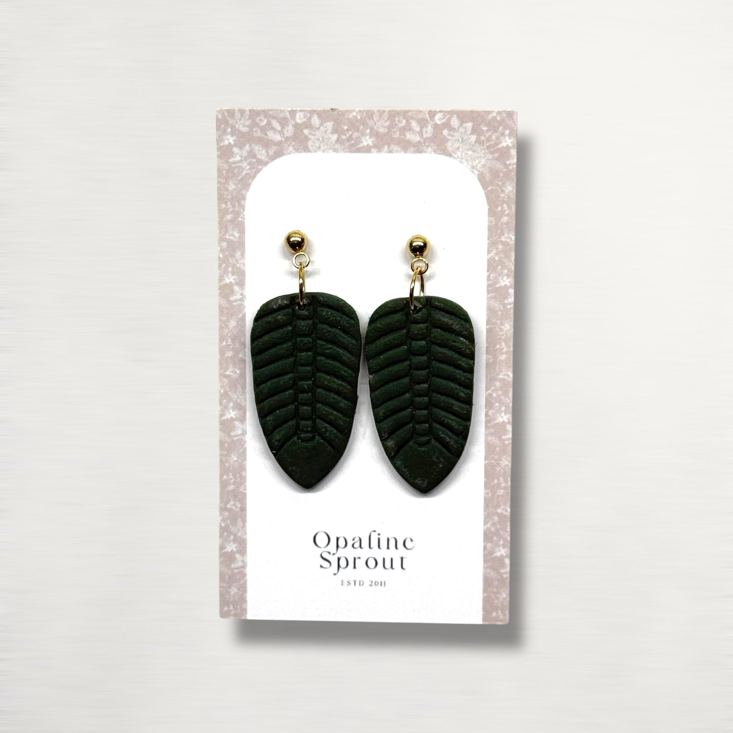 The Leaf Drop Earrings – Forest · Autumn Collection