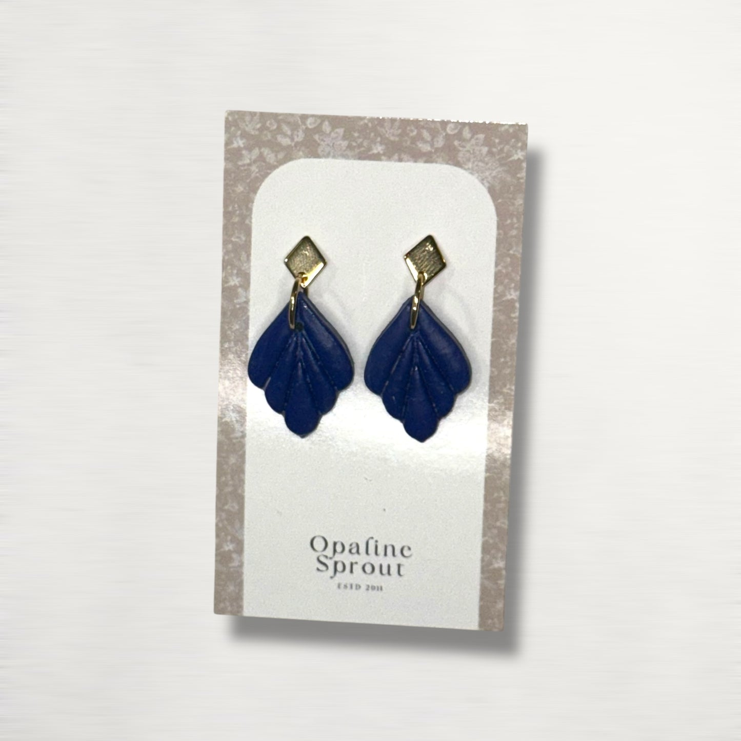 The Aura Drop Earrings – Sapphire – Heirloom Collection · Jewel Tones | Hypoallergenic 18K Gold-Plated – Handmade Jewelry