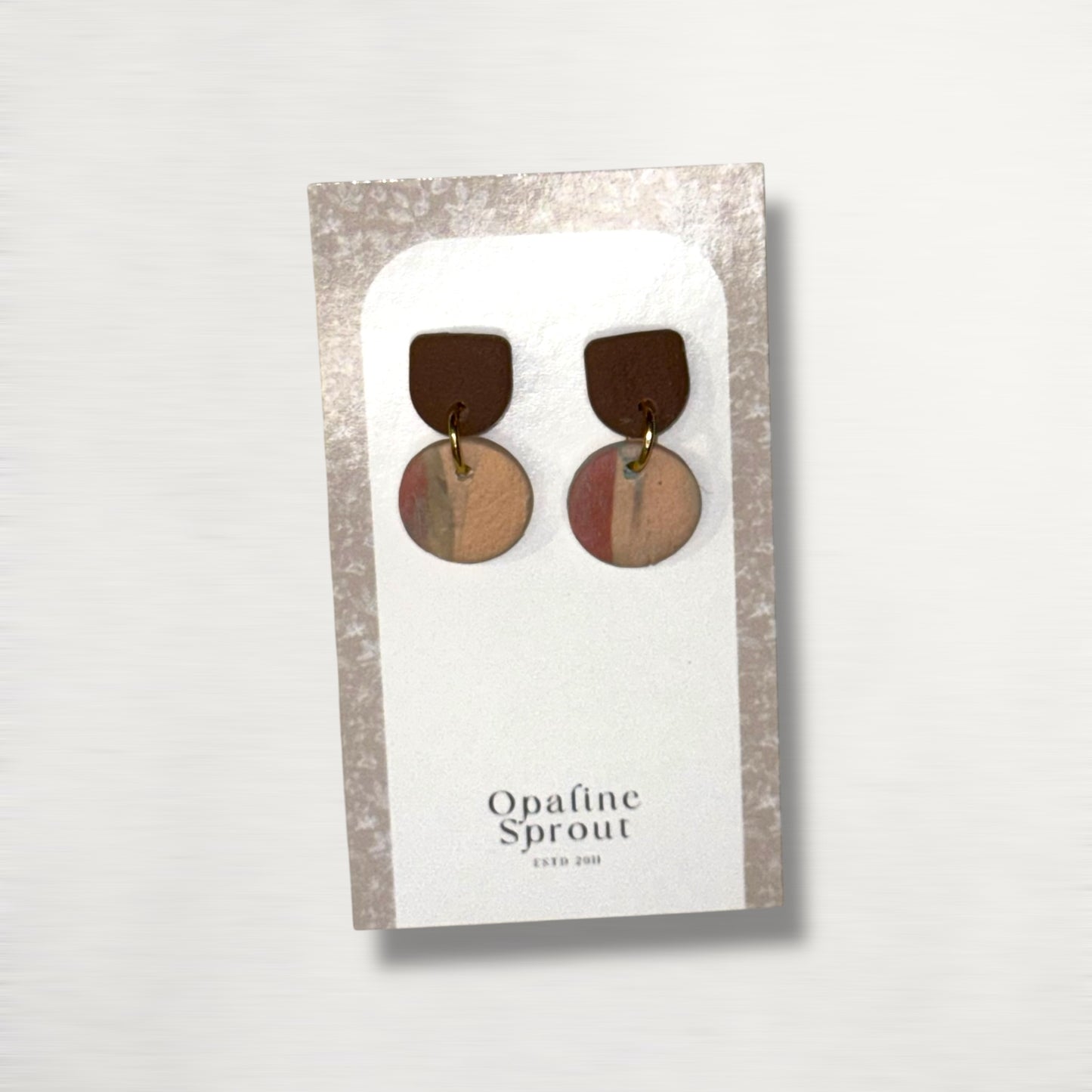 The Tandem Drop Earrings – Desert Jasper – Special Edition | Hypoallergenic 18K Gold-Plated – Handmade Jewelry