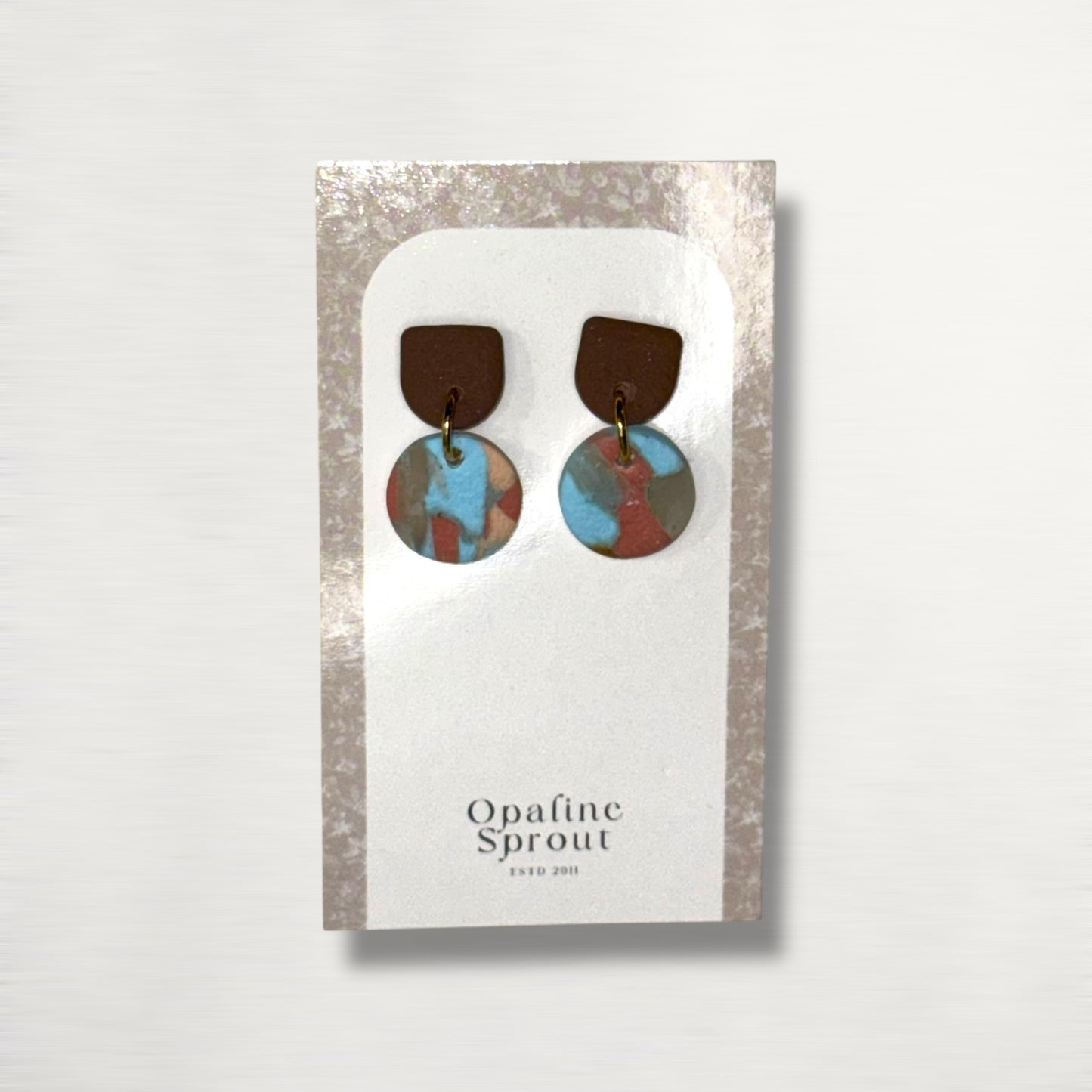 The Tandem Drop Earrings – Desert Jasper – Special Edition | Hypoallergenic 18K Gold-Plated – Handmade Jewelry