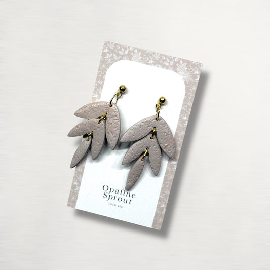 The Falling Leaf Earrings – Cashmere Taupe · Garden Collection