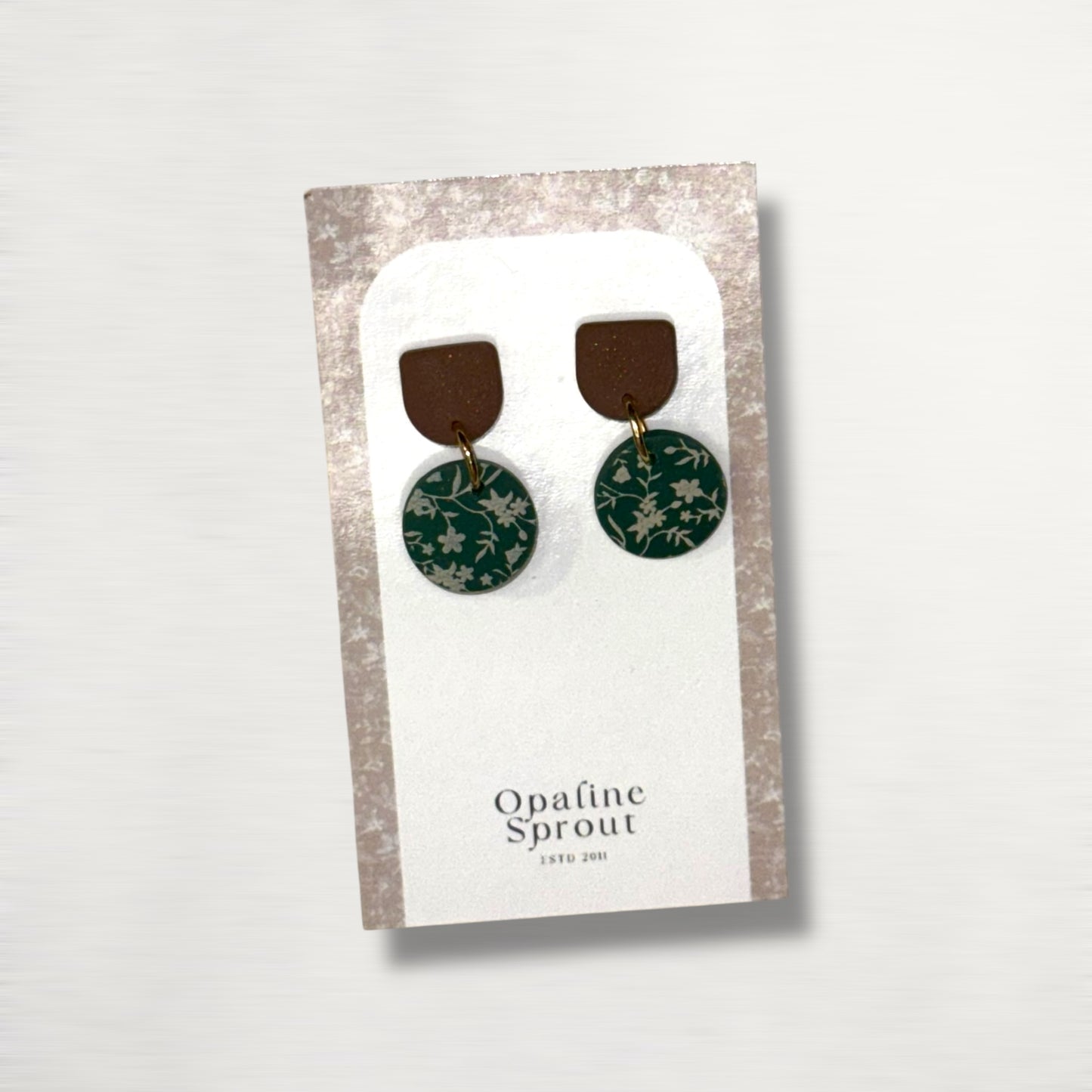 The Tandem Drop Earrings – Verdant Tapestry – Special Edition | Hypoallergenic 18K Gold-Plated – Handmade Jewelry