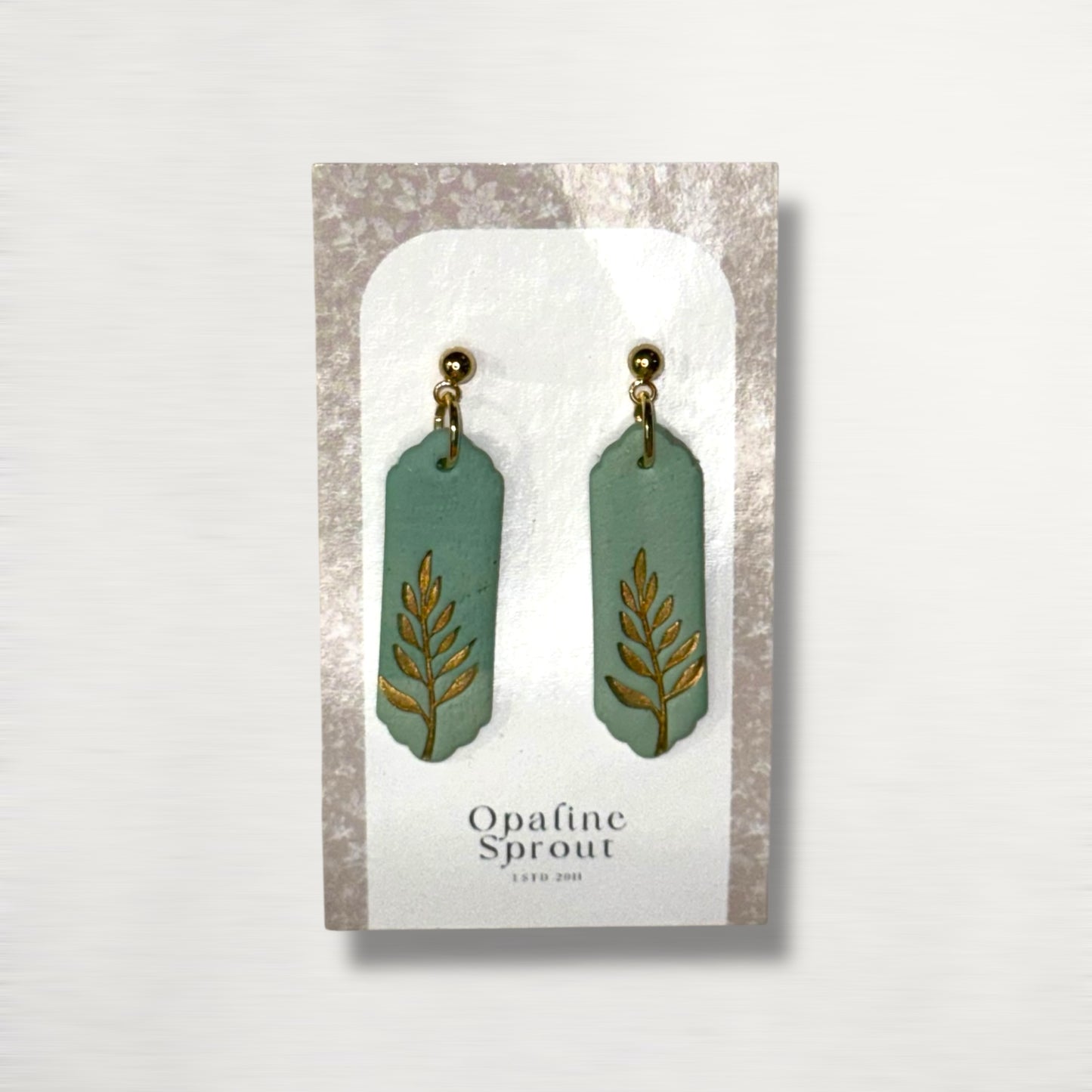 The Monolith Drop Earrings – Gilded Meadow – Special Edition | Hypoallergenic 18K Gold-Plated – Handmade Jewelry