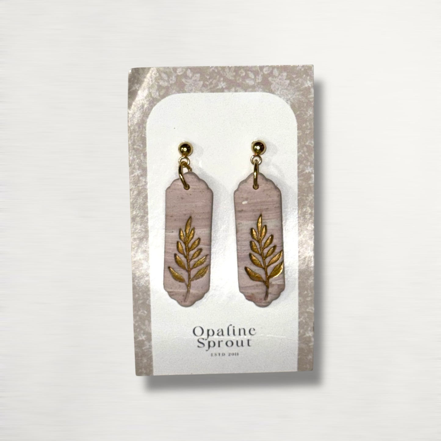 The Monolith Drop Earrings – Gilded Rosewood – Special Edition | Hypoallergenic 18K Gold-Plated – Handmade Jewelry