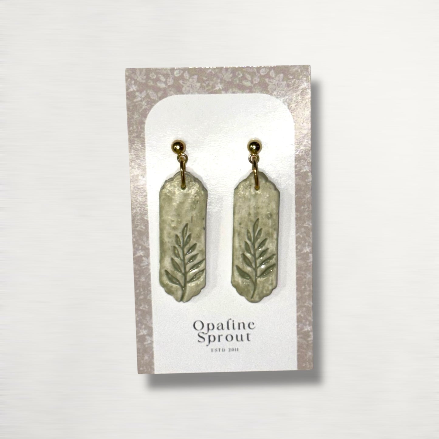 The Monolith Drop Earrings – Antique Verde – Special Edition | Hypoallergenic 18K Gold-Plated – Handmade Jewelry