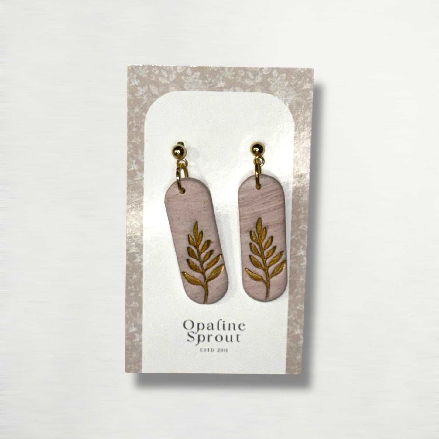 The Monolith Drop Earrings – Gilded Rosewood – Special Edition | Hypoallergenic 18K Gold-Plated – Handmade Jewelry