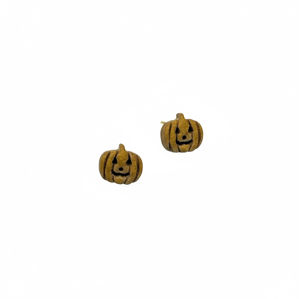 The October Studs – Gold · Pumpkin