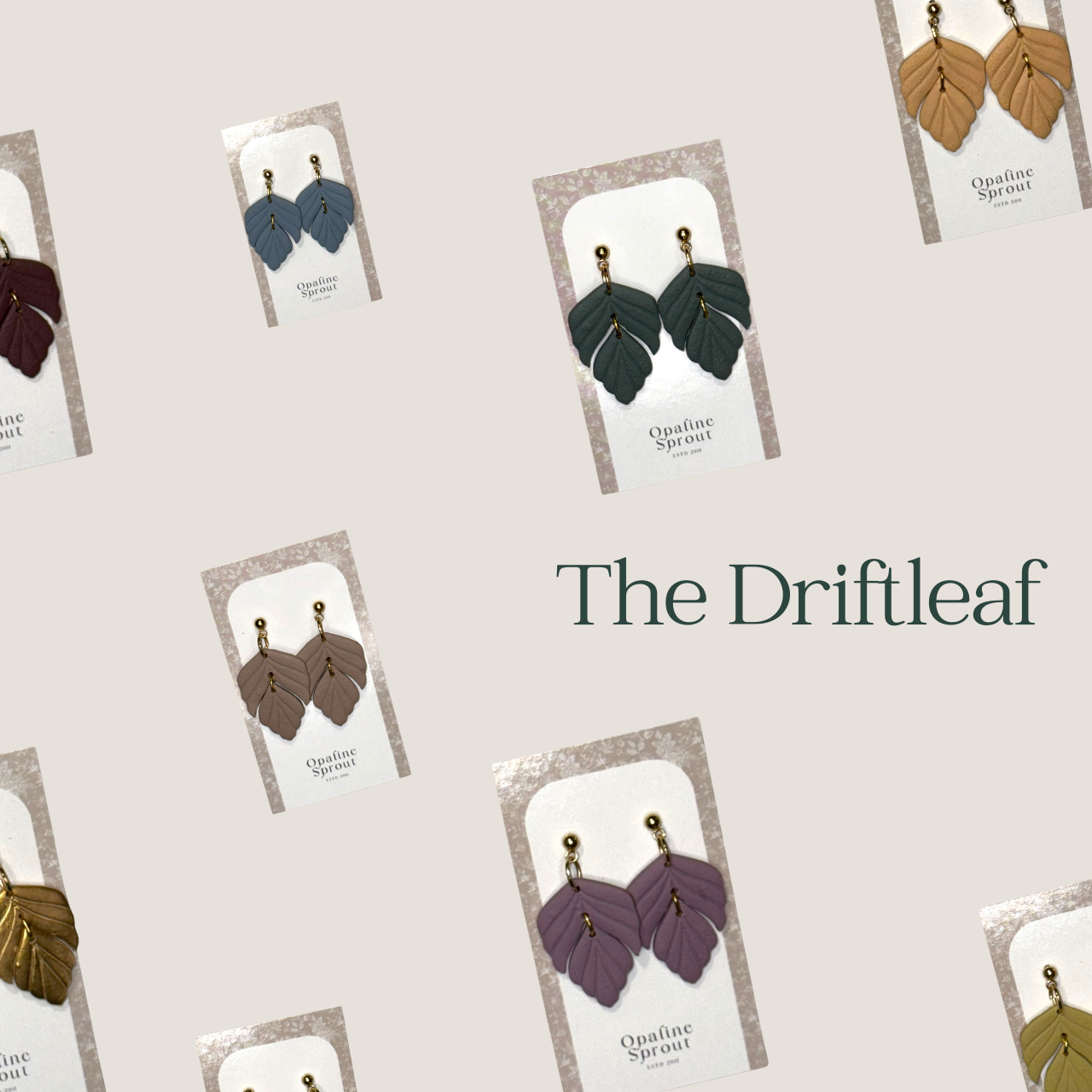 The Driftleaf Drop Earrings – Aged Burgundy – Winter Collection · The Scholar's Study | Hypoallergenic 18K Gold-Plated – Handmade Jewelry
