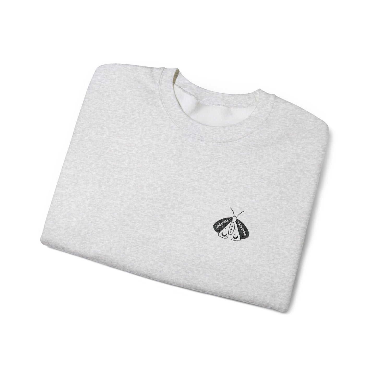 Luna Moth Embroidered Crewneck Sweatshirt - Unisex