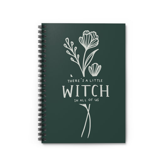 Enchanted Garden Journal - 6x8 Spiral Notebook with Floral Design