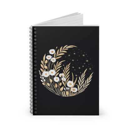 Moonlit Garden: Floral Spiral Notebook (6" x 8")