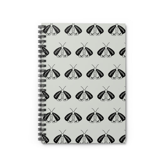 Moonlight Moths: Vintage-Inspired Spiral Notebook (6" x 8")