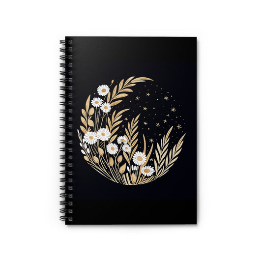 Moonlit Garden: Floral Spiral Notebook (6" x 8")