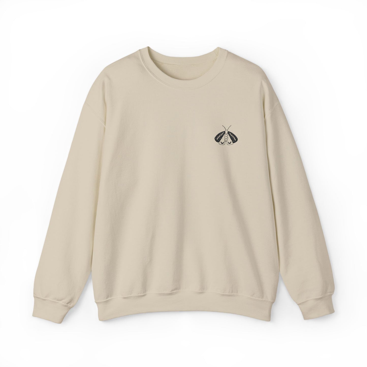 Luna Moth Embroidered Crewneck Sweatshirt - Unisex