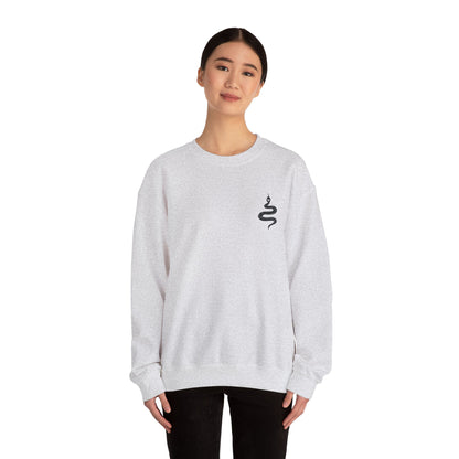 Serene Snake Embroidered Crewneck Sweatshirt - Unisex