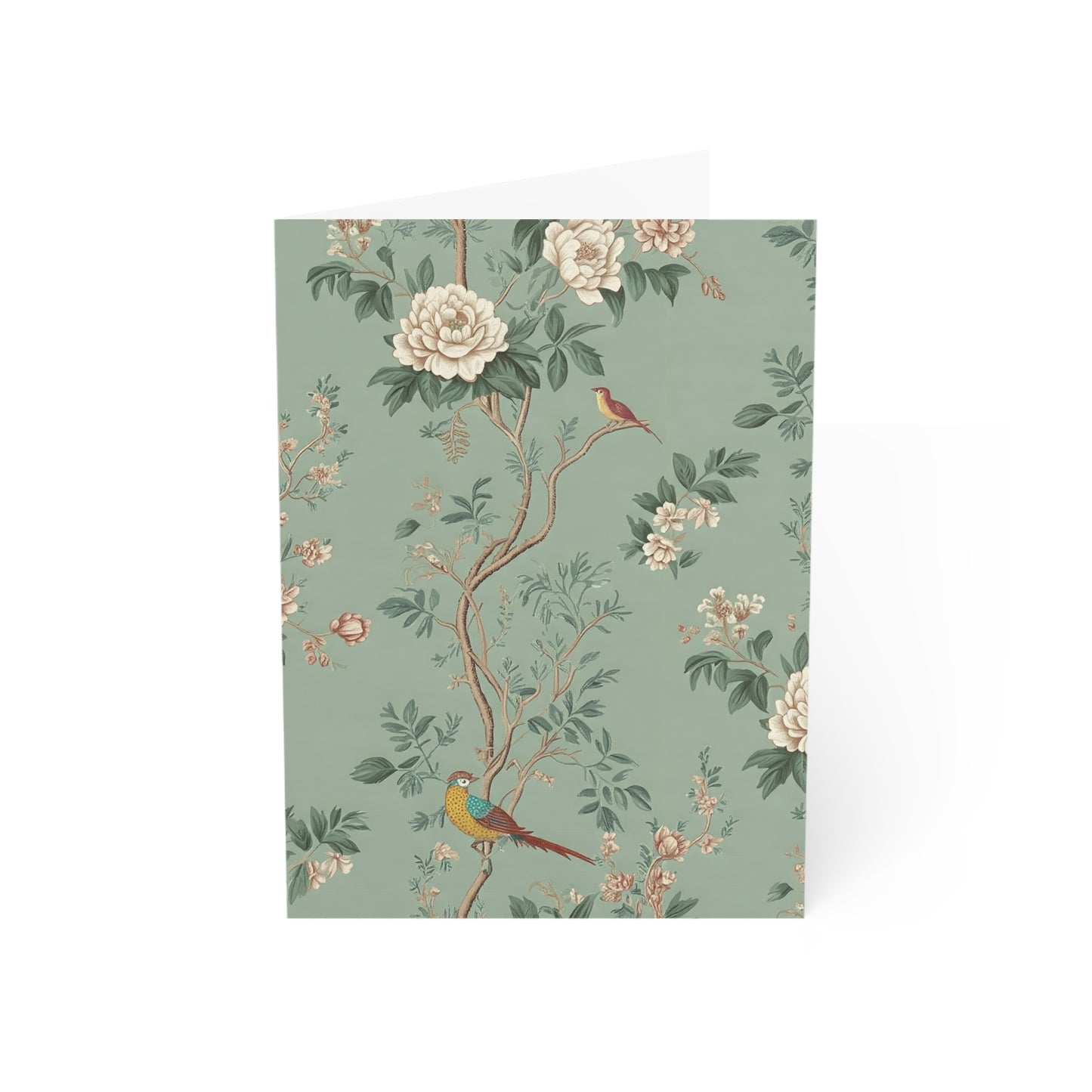 Green Chinoiserie Friendship Greeting Cards - 1, 10, 30, or 50 Pack