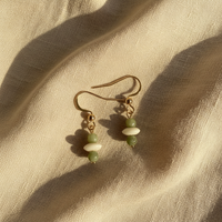 Bead Drop Earrings · Jade & Buffalo Bone