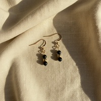 Bead Drop Earrings · Black Onyx