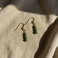 Bead Drop Earrings · Jade Trio
