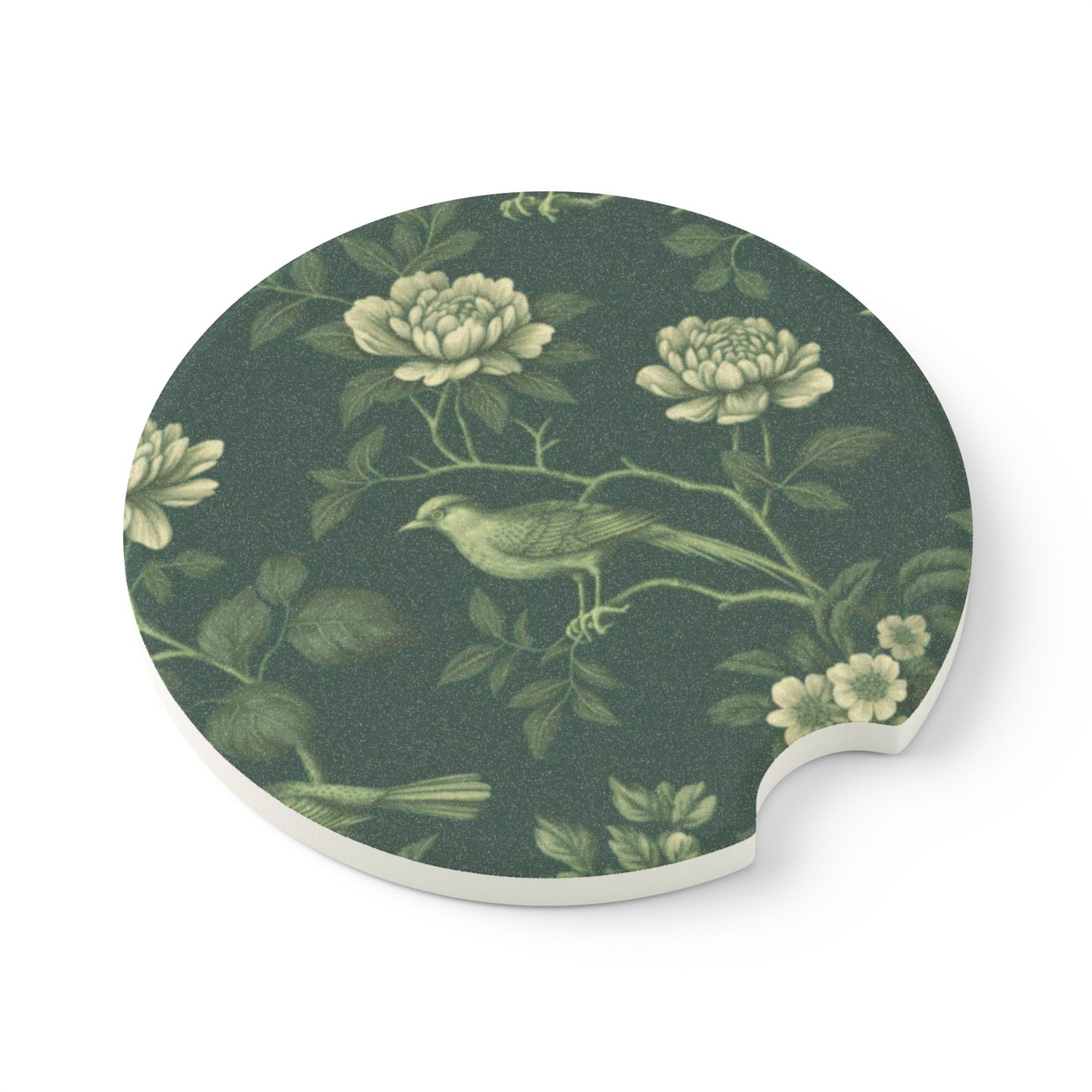 Green Chinoiserie - Soapstone Car Coaster