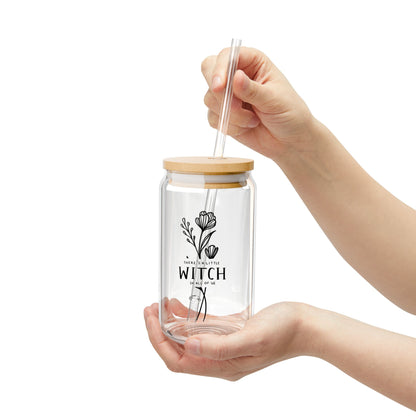 Inner Witch: 16oz Can-Shaped Sipper Glass with Lid & Straw