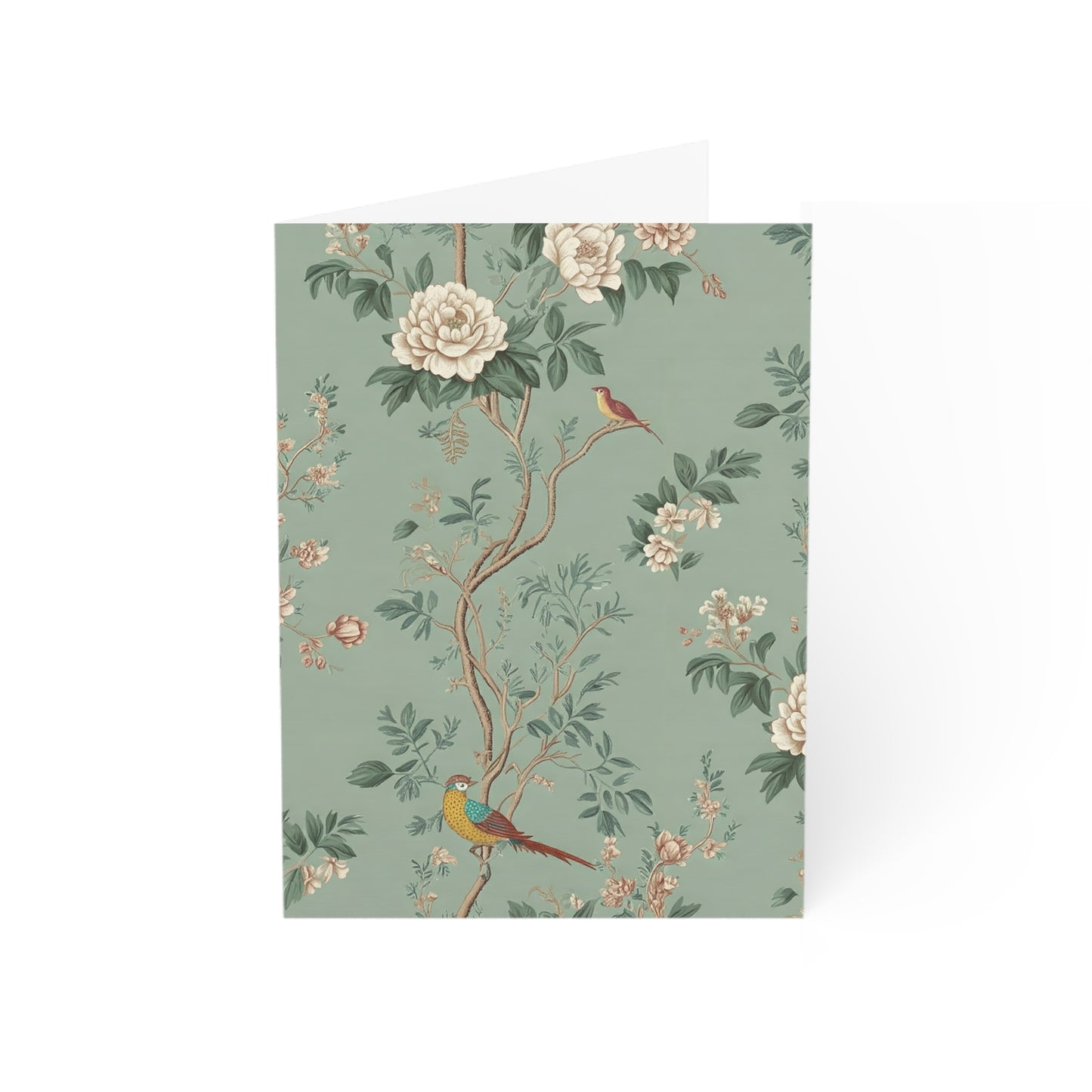 Green Chinoiserie Friendship Greeting Cards - 1, 10, 30, or 50 Pack