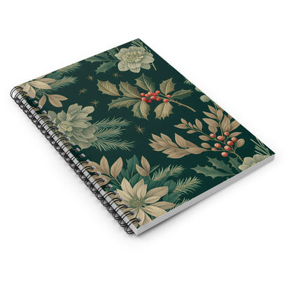 Christmas Chintz Journal - 6x8 Spiral Notebook