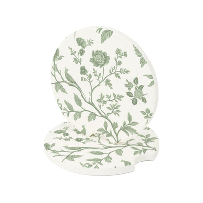 Green Chinoiserie - Soapstone Car Coaster