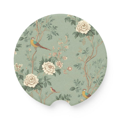 Green Chinoiserie - Soapstone Car Coaster