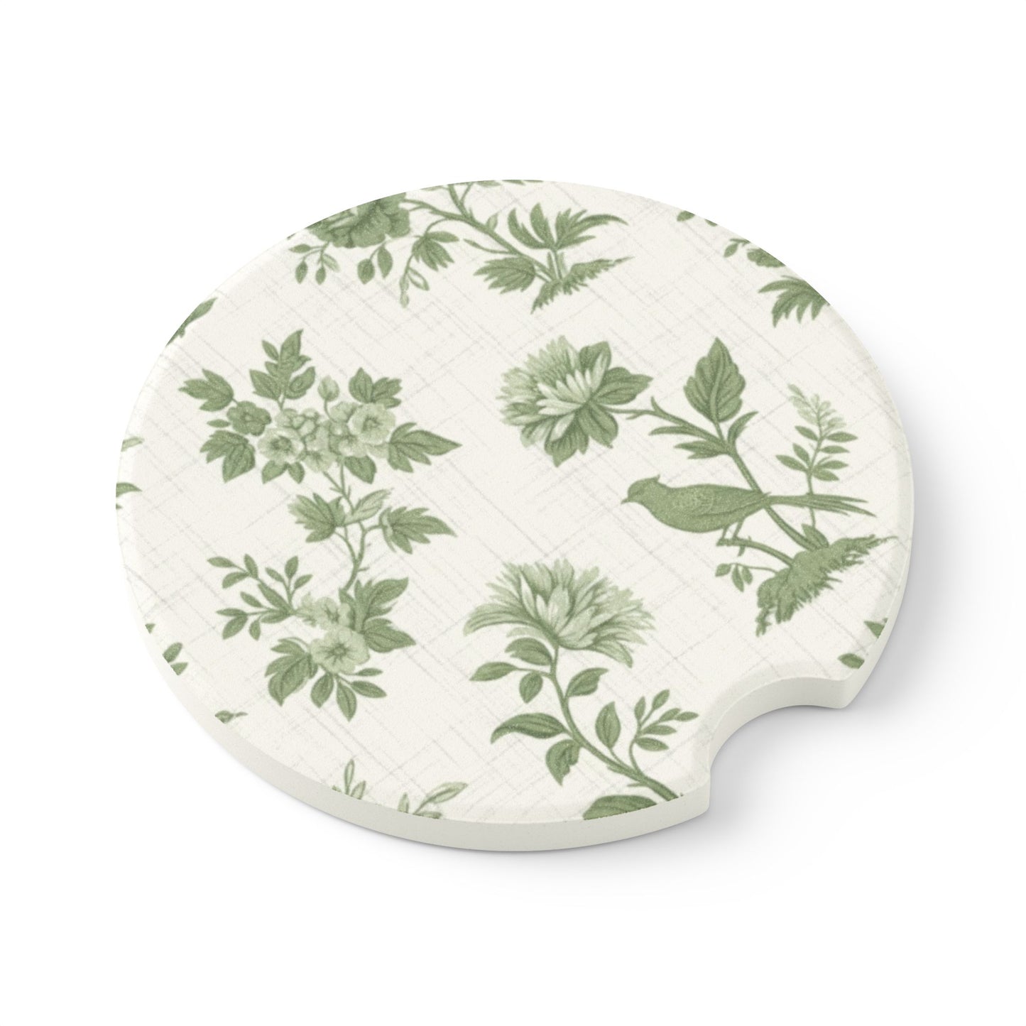 Green Chinoiserie - Soapstone Car Coaster